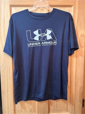 Under Armour Navy Short Sleeve Performance T-Shirt with UA Logo